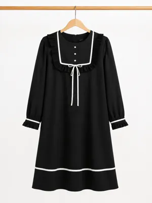 پیراهن یقه چین دار